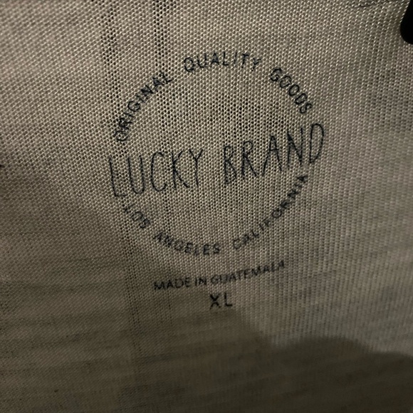 Lucky Brand V-Neck grey‎ Watercolour Long Sleeve Floral Print Shirt Top Size XL - Picture 6 of 6